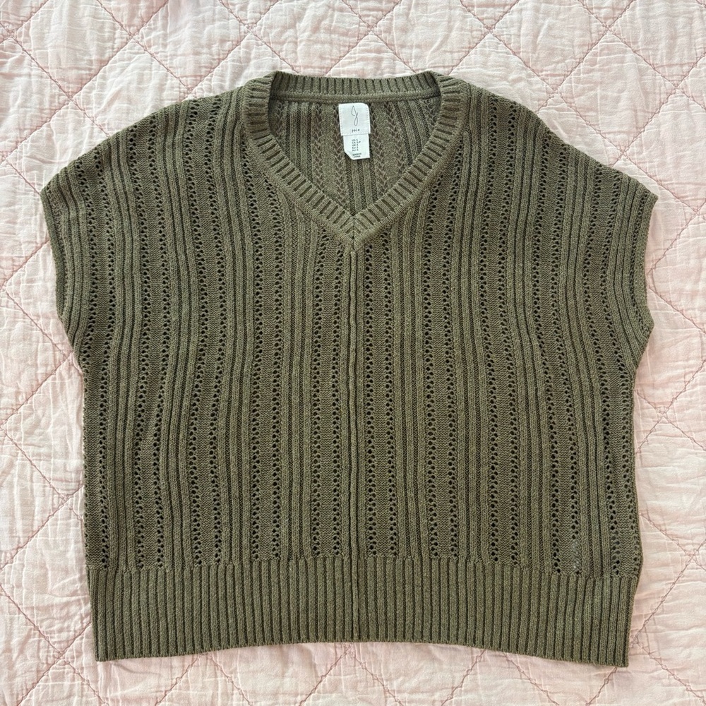 Joie Knit Sweater Short Sleeve By Joie In Green, Size: S